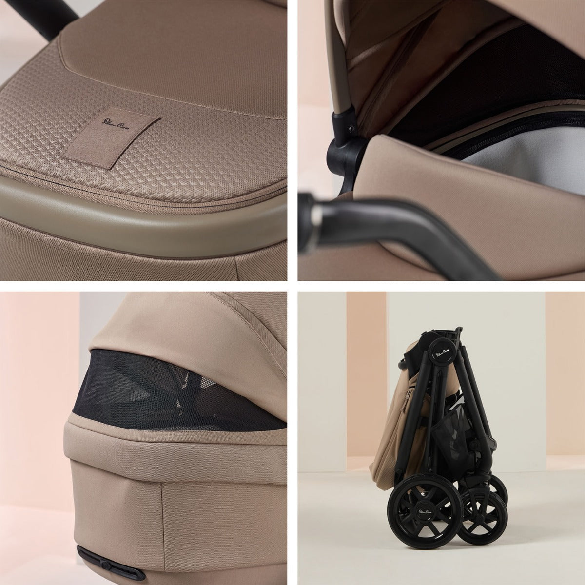 Silver Cross Reef 2 with First Bed Folding Carrycot and Accessory Bundle - Mocha