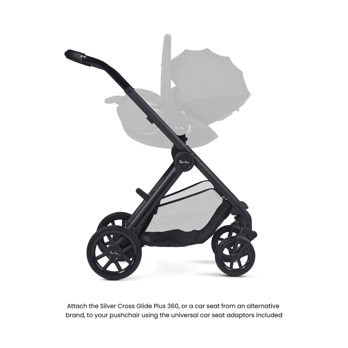 Silver Cross Reef 2 with First Bed Folding Carrycot and Accessory Bundle - Pewter
