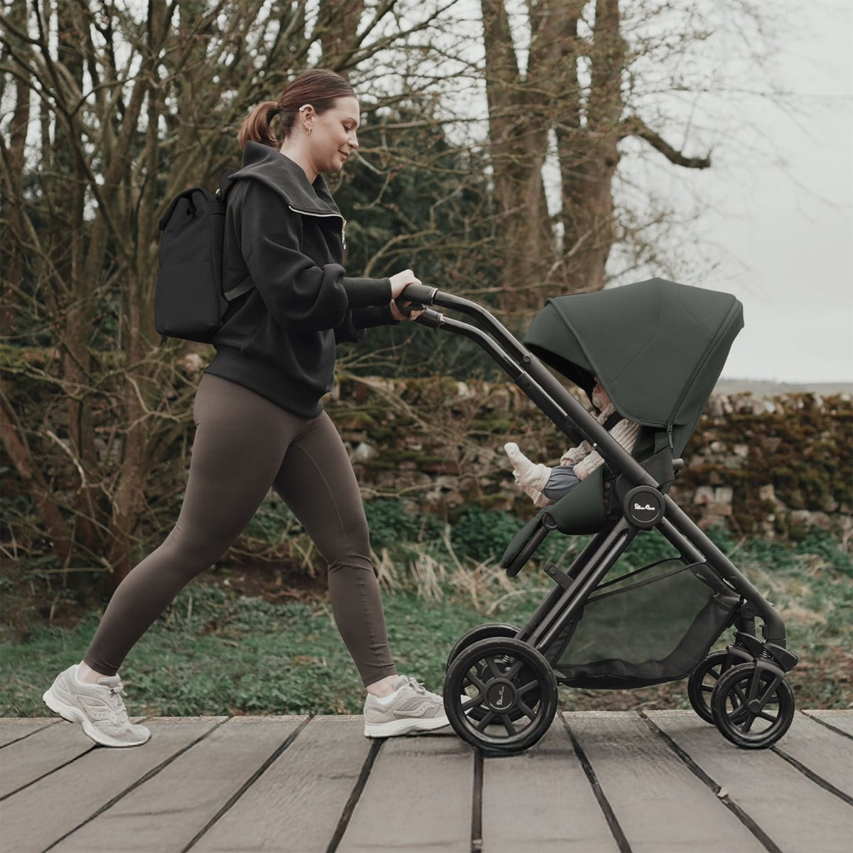 Silver Cross Reef 2 with First Bed Folding Carrycot and Accessory Bundle - Pewter