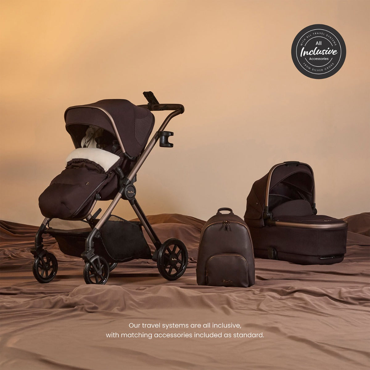 Silver Cross Reef 2 Special Edition Ultimate 360 Family Car Seat Bundle - Ganache