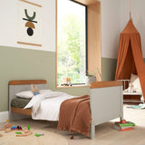 Tutti Bambini Rio Cot Bed with Cot Top Changer & Mattress - Dove Grey & Honey Oak