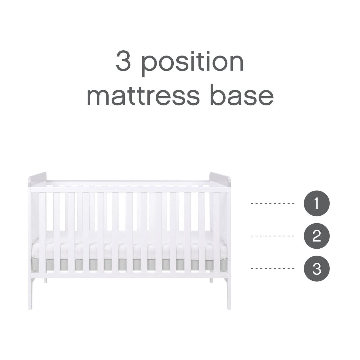Tutti Bambini Rio 2pc Room Set - White/Dove Grey