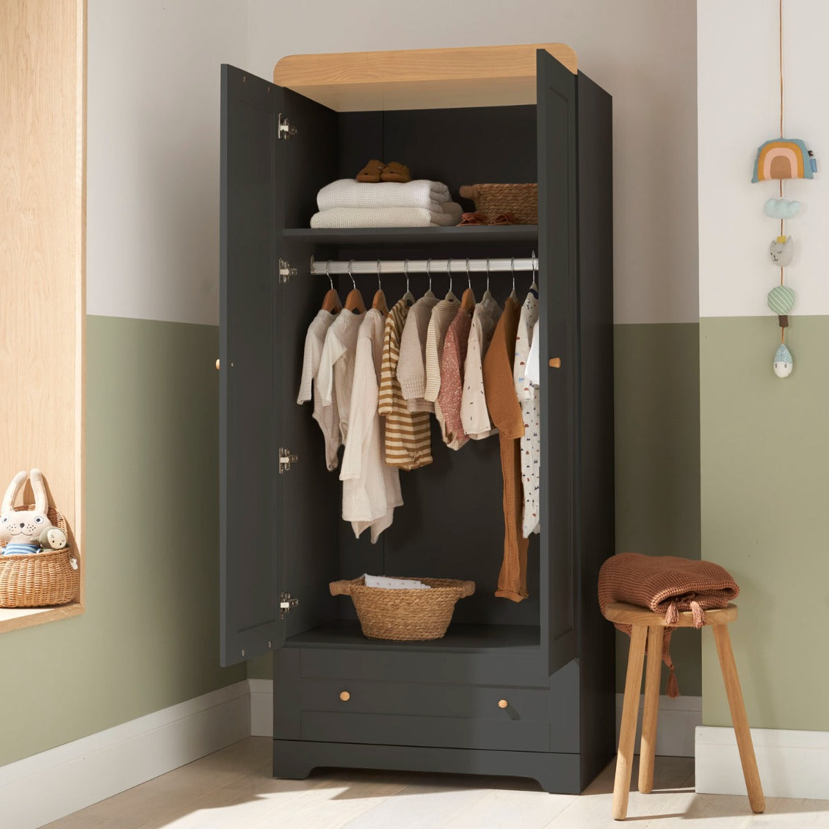 Tutti Bambini Rio 3pc Room Set - Slate/Oak
