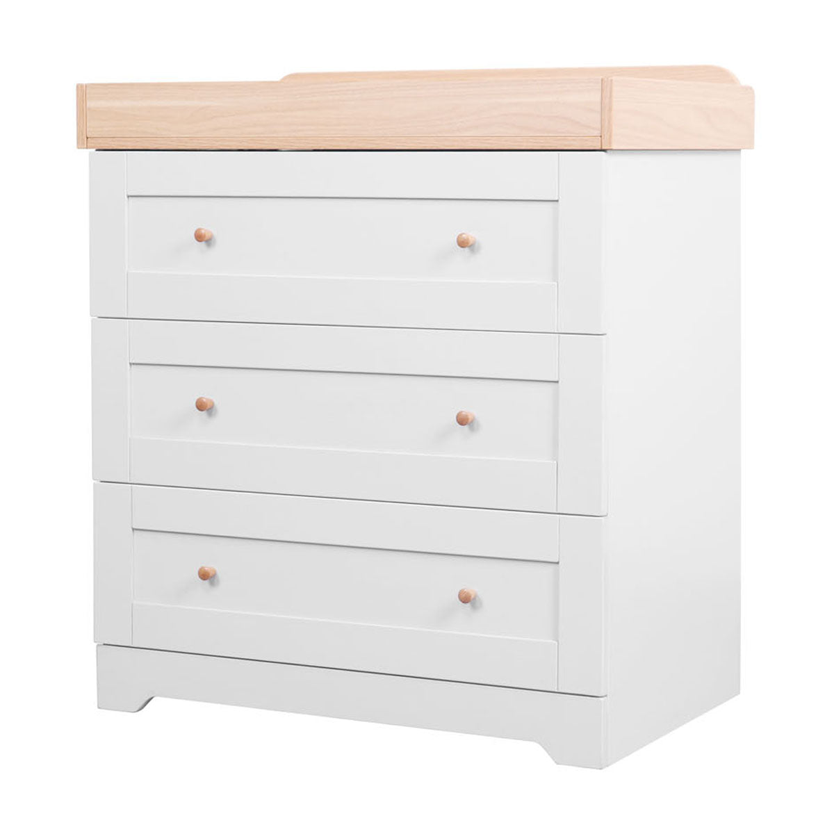 Tutti Bambini Malmo Cot Bed & Rio Furniture 2pc Set - Dove Grey/Oak
