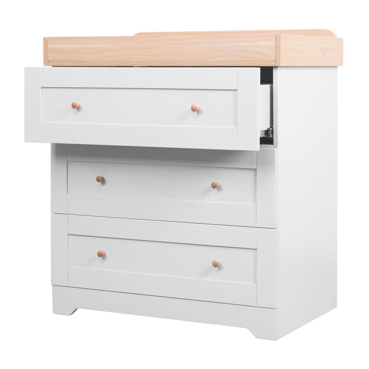 Tutti Bambini Malmo Cot Bed & Rio Furniture 2pc Set - Dove Grey/Oak