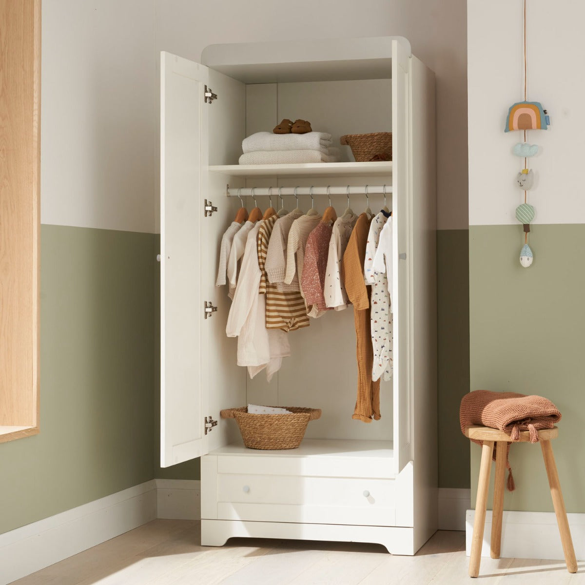 Tutti Bambini Rio Wardrobe - White/Dove Grey