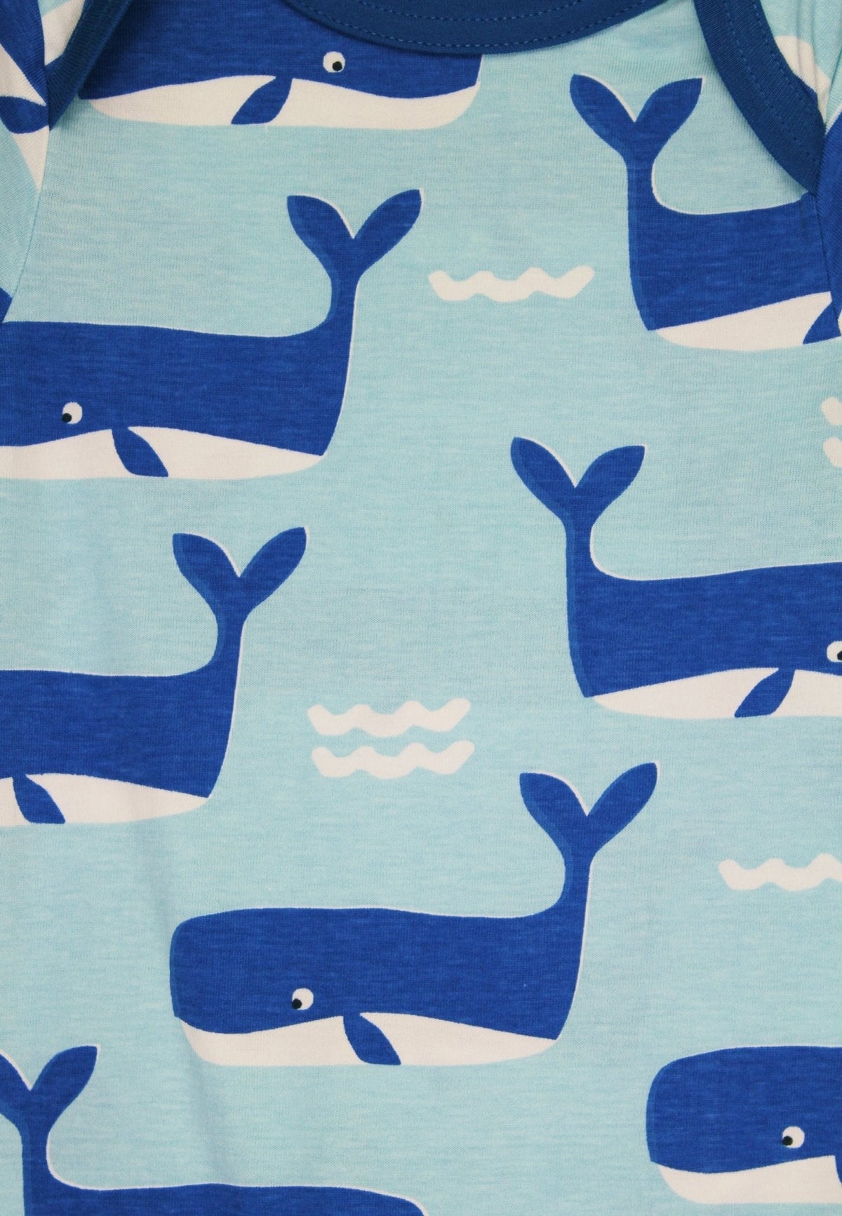 Toby Tiger Organic Whale Waves Print Romper