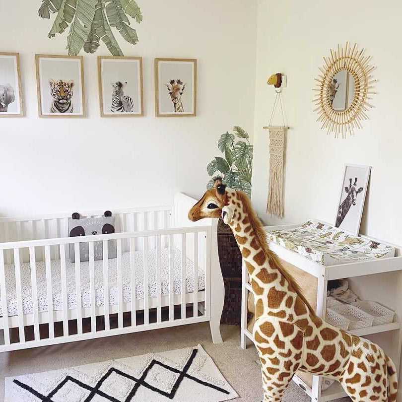Anti-Roll Wedge Changing Mat - Safari Animals Print