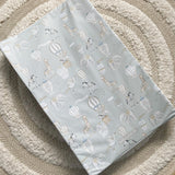 Anti-Roll Wedge Baby Changing Mat - Blue Hot Air Balloons Print