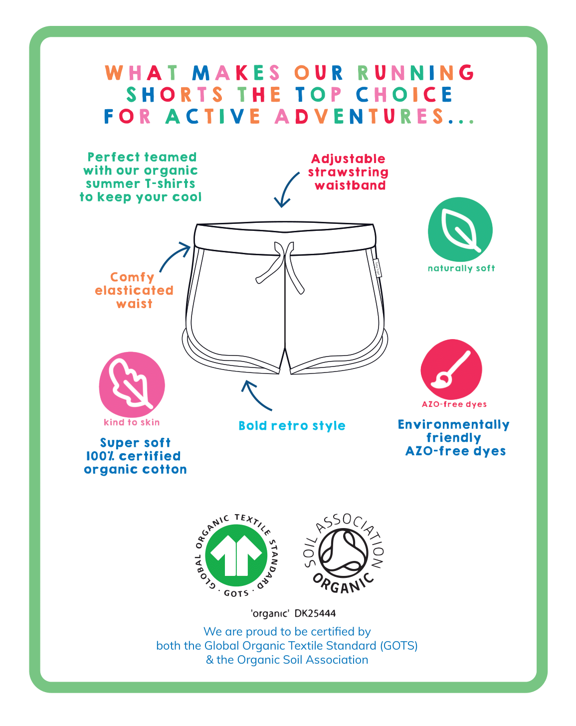 Toby Tiger Organic Red Running Shorts