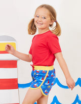 Toby Tiger Organic Boat Print Running Shorts