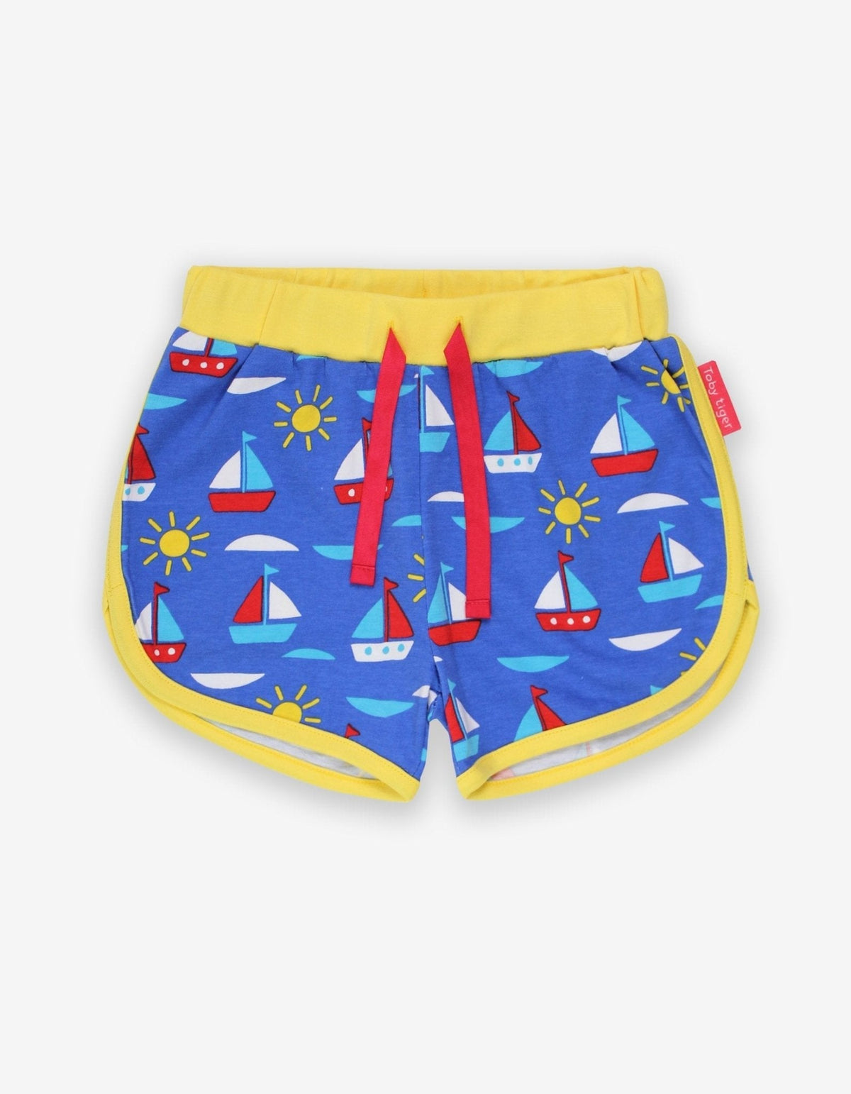 Toby Tiger Organic Boat Print Running Shorts