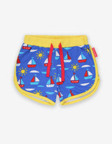 Toby Tiger Organic Boat Print Running Shorts