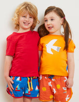 Toby Tiger Organic Seagull Print Running Shorts