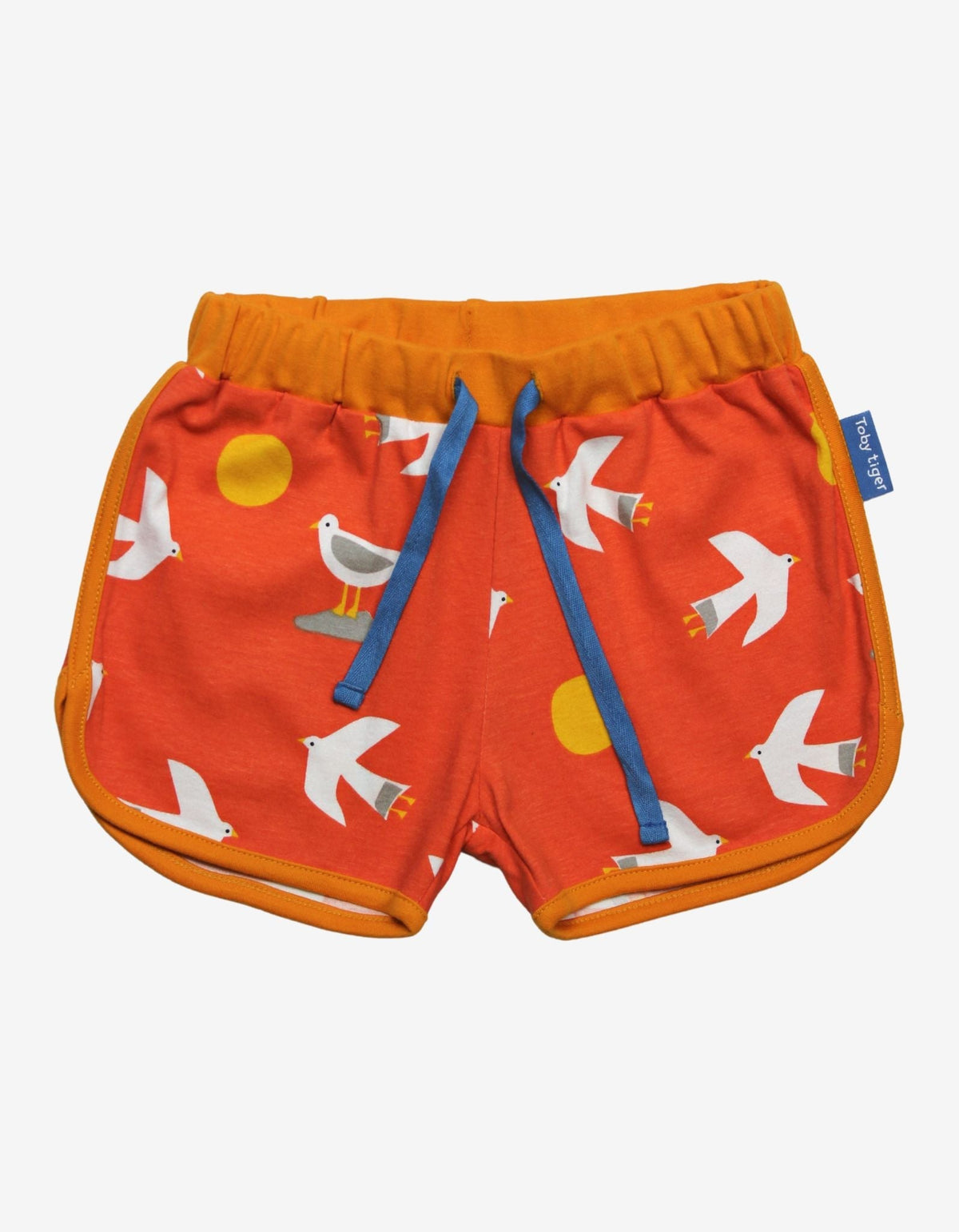 Toby Tiger Organic Seagull Print Running Shorts