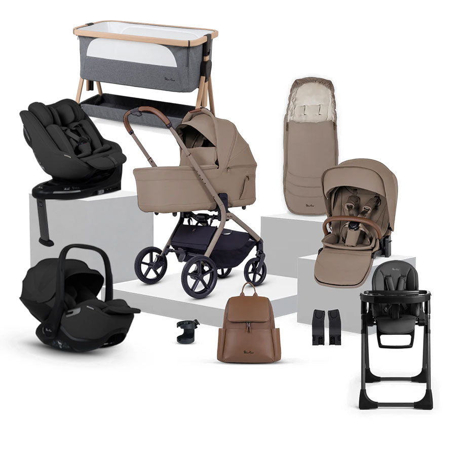 Silver Cross Breez Ultimate 360 Family Car Seat & Accessory Bundle - Champagne