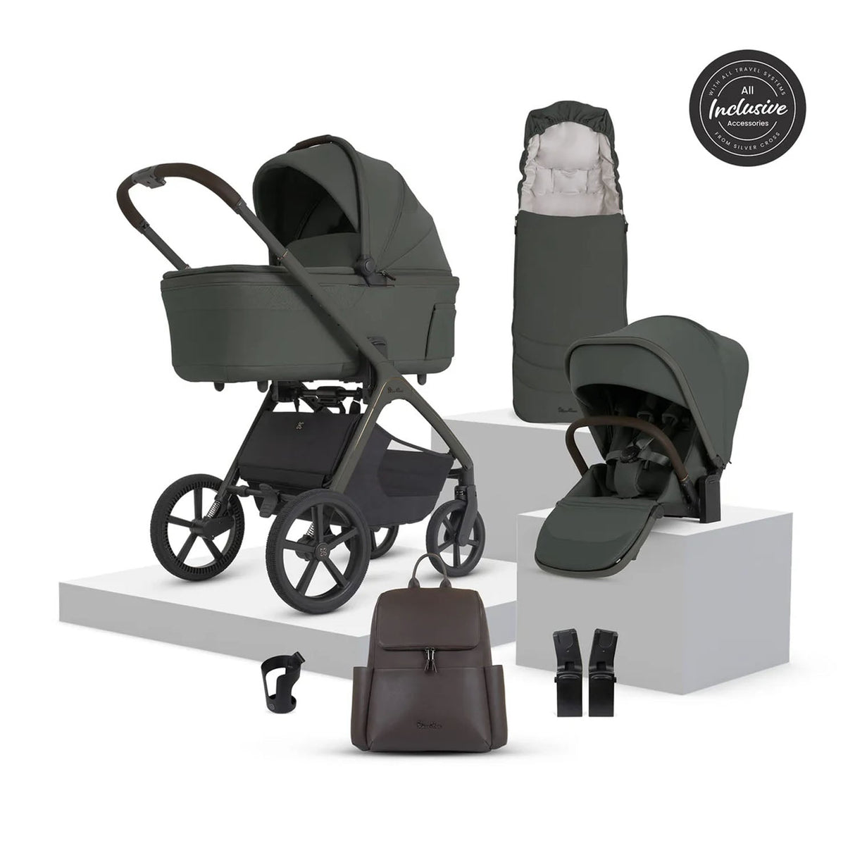 Silver Cross Cove 2 Ultimate 360 Car Seat & Accessory Bundle - Pewter