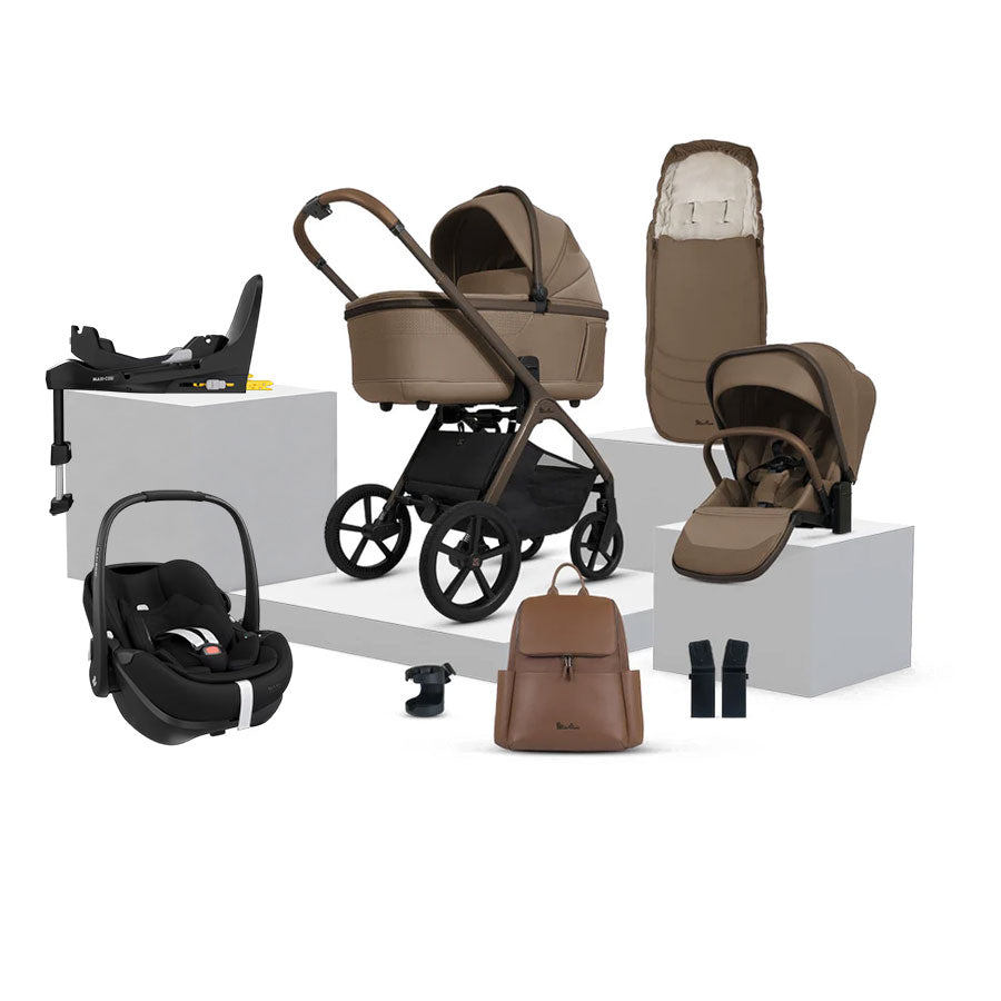 Silver Cross Cove Ultimate Maxi-Cosi Pebble 360 Pro2 Car Seat Bundle - Maple