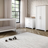 Silver Cross Valencia 3 Piece Nursery Set with Convertible Cot Bed, Dresser & Wardrobe