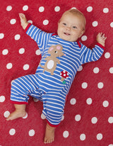 Toby Tiger Organic Mouse and Mushroom Applique Sleepsuit