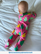 Toby Tiger Organic Pear Print Babygrow
