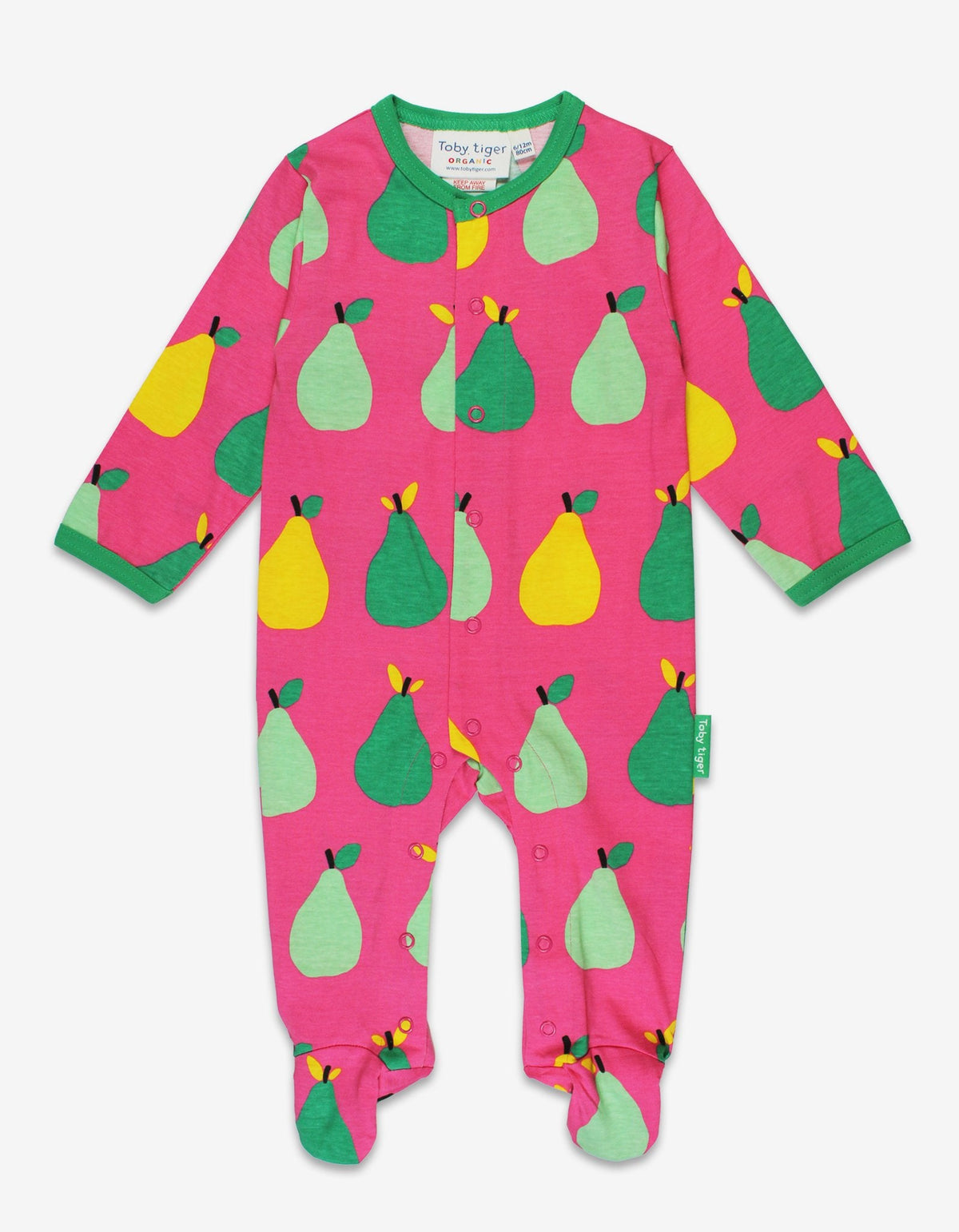 Toby Tiger Organic Pear Print Babygrow
