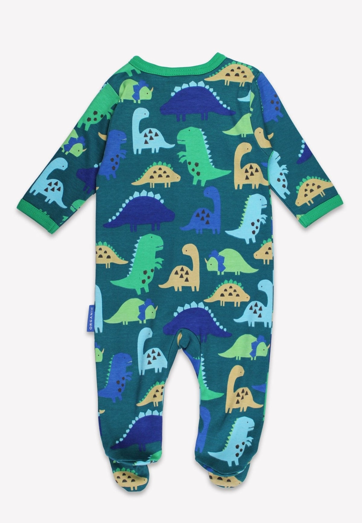 Organic Tonal Dinosaur Print Sleepsuit