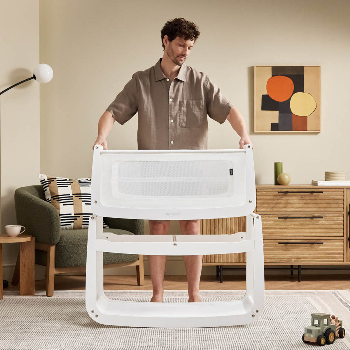 Snuzpod 5 Bedside Crib - White