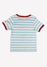 Toby Tiger Organic Ice Cream Applique Short-Sleeved T-Shirt