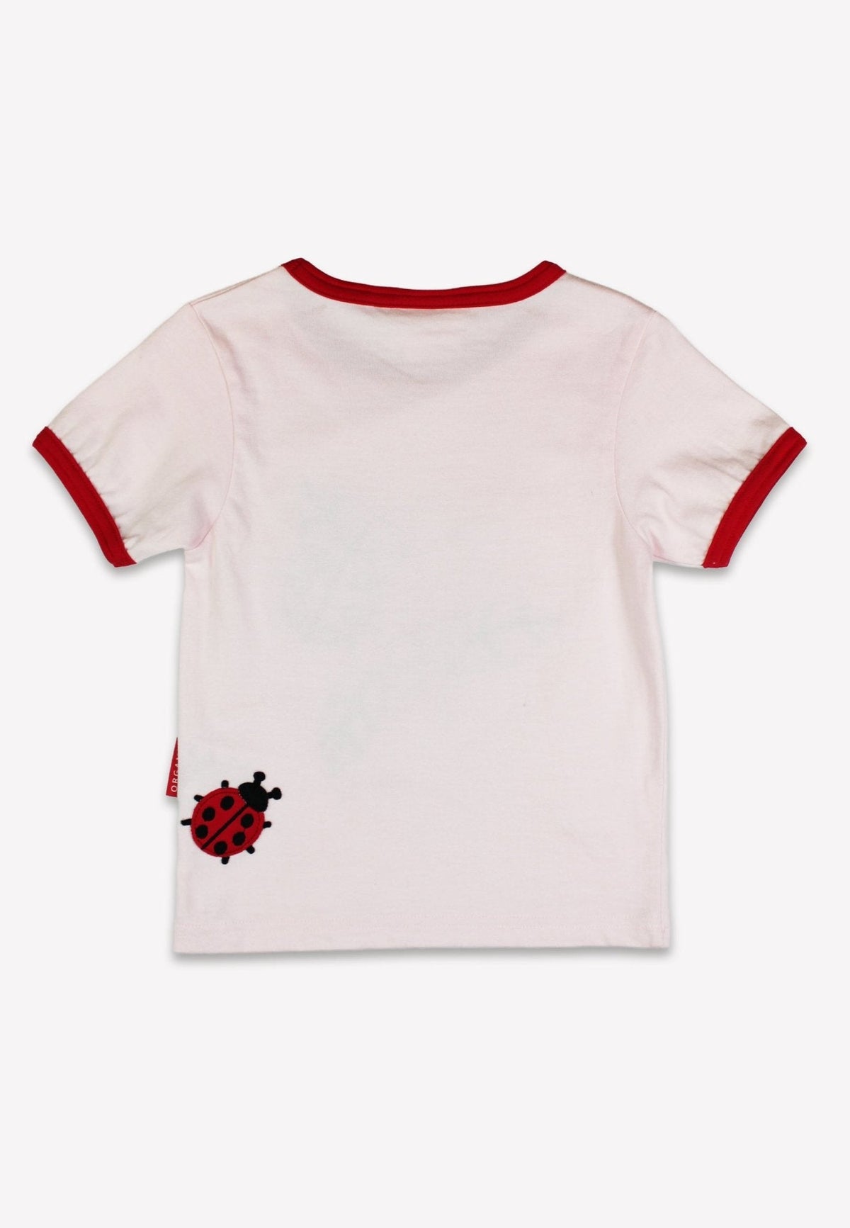 Toby Tiger Organic Ladybird Applique Short-Sleeved T-Shirt