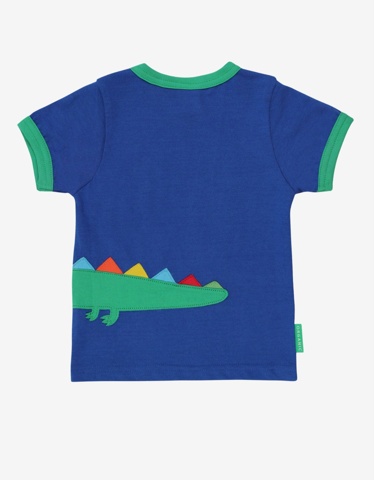 Toby Tiger Organic Crocodile Applique Short-Sleeved T-Shirt