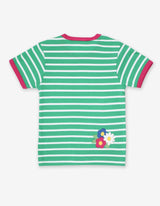 Toby Tiger Organic Pig Applique Short-Sleeved T-Shirt