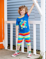 Toby Tiger Organic Turtle Applique Short-Sleeved T-Shirt