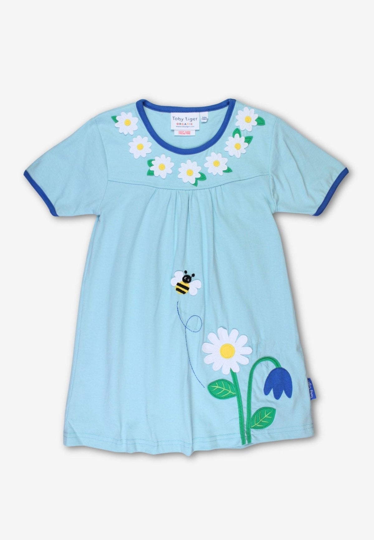 Toby Tiger Organic English Garden Applique T-Shirt Dress