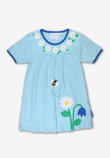 Toby Tiger Organic English Garden Applique T-Shirt Dress