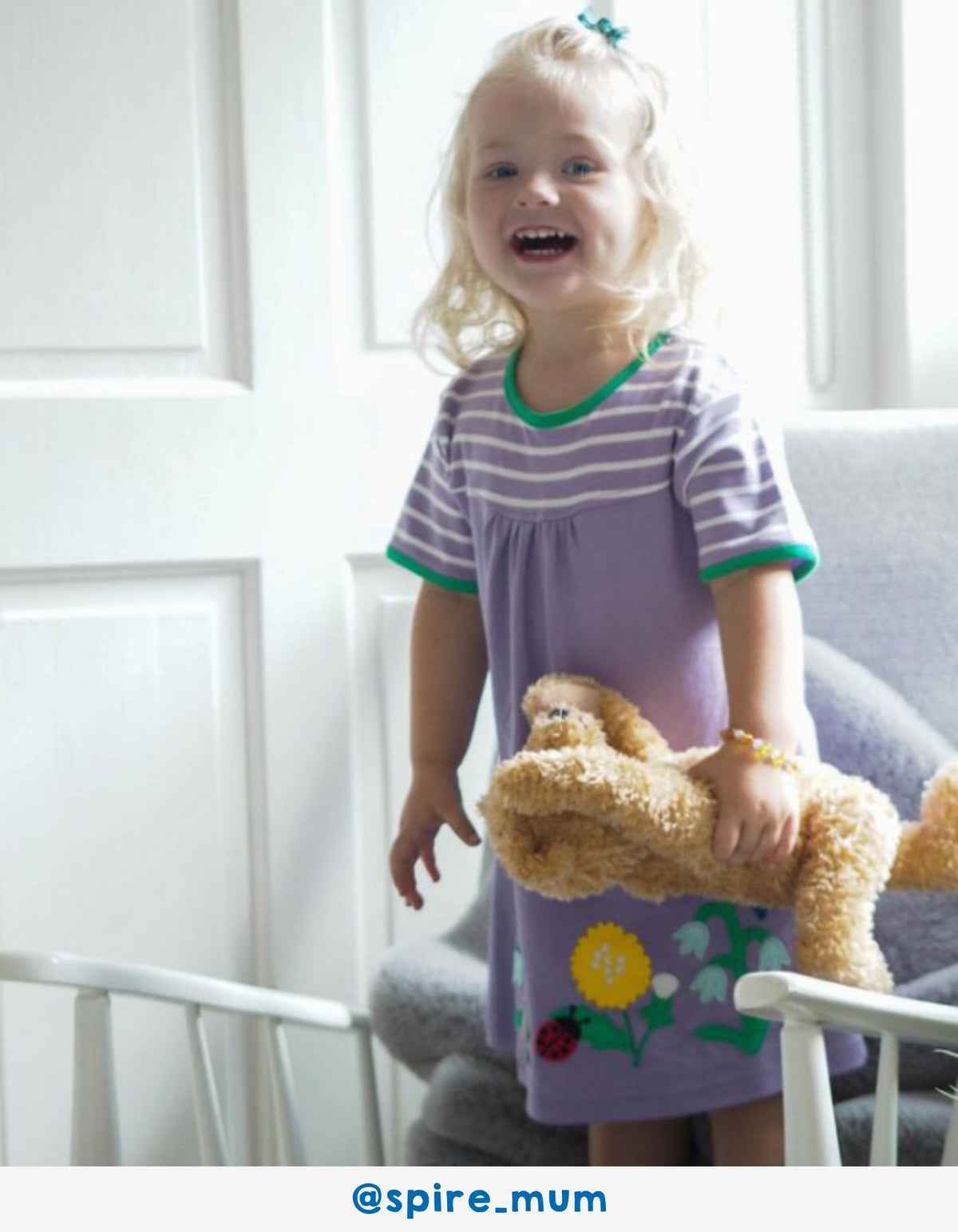 Toby Tiger Organic Spring Applique Dress