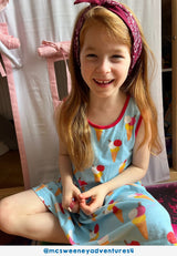 Toby Tiger Organic Ice Cream Cones Print Summer Dress