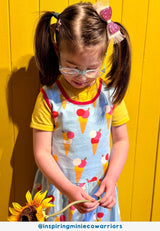 Toby Tiger Organic Ice Cream Cones Print Summer Dress