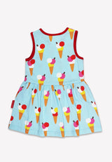 Toby Tiger Organic Ice Cream Cones Print Summer Dress