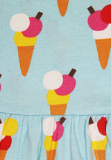 Toby Tiger Organic Ice Cream Cones Print Summer Dress