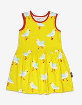 Toby Tiger Organic Yellow Seagull Print Summer Dress