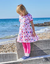 Toby Tiger Organic Bunny Print Skater Dress