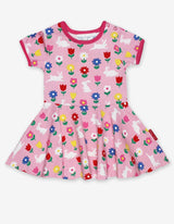 Toby Tiger Organic Bunny Print Skater Dress
