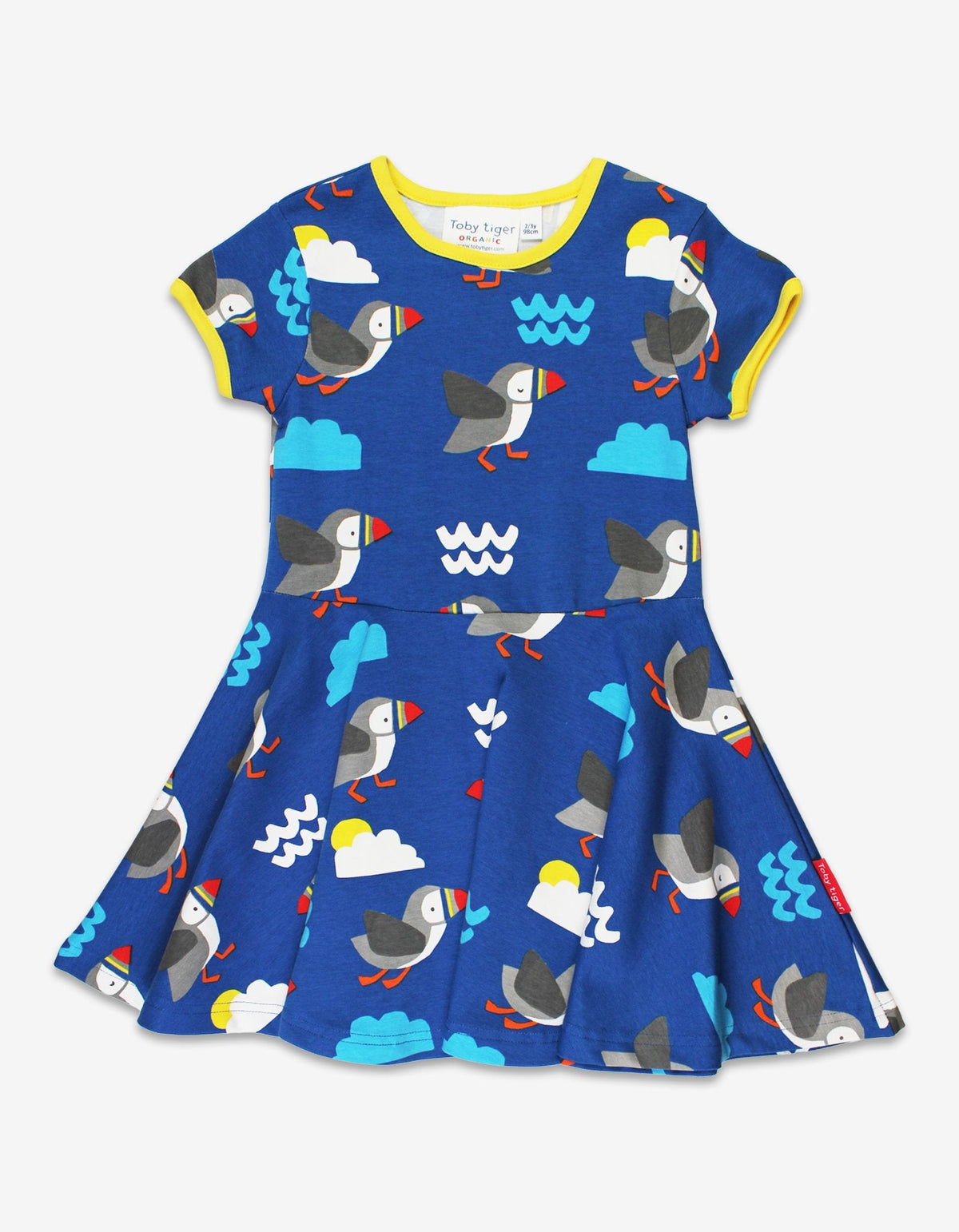 Toby Tiger Organic Puffin Print Skater Dress