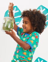 Toby Tiger Organic Bug Print Short-Sleeved T-Shirt