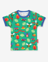 Toby Tiger Organic Bug Print Short-Sleeved T-Shirt