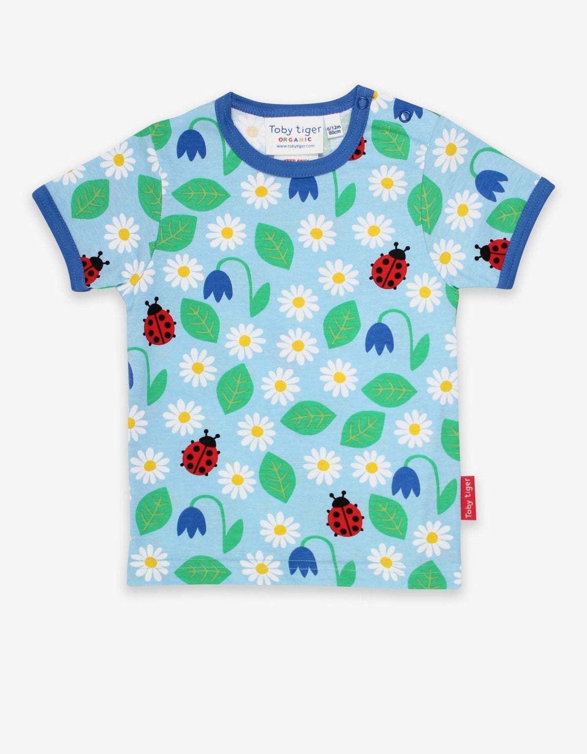 Toby Tiger Organic English Garden Print Short-Sleeved T-Shirt