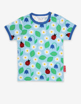 Toby Tiger Organic English Garden Print Short-Sleeved T-Shirt