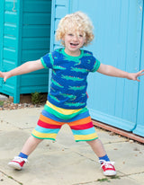 Toby Tiger Organic Crocodile Print Short-Sleeved T-Shirt