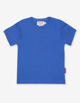 Toby Tiger Organic Blue Basic Short-Sleeved T-Shirt